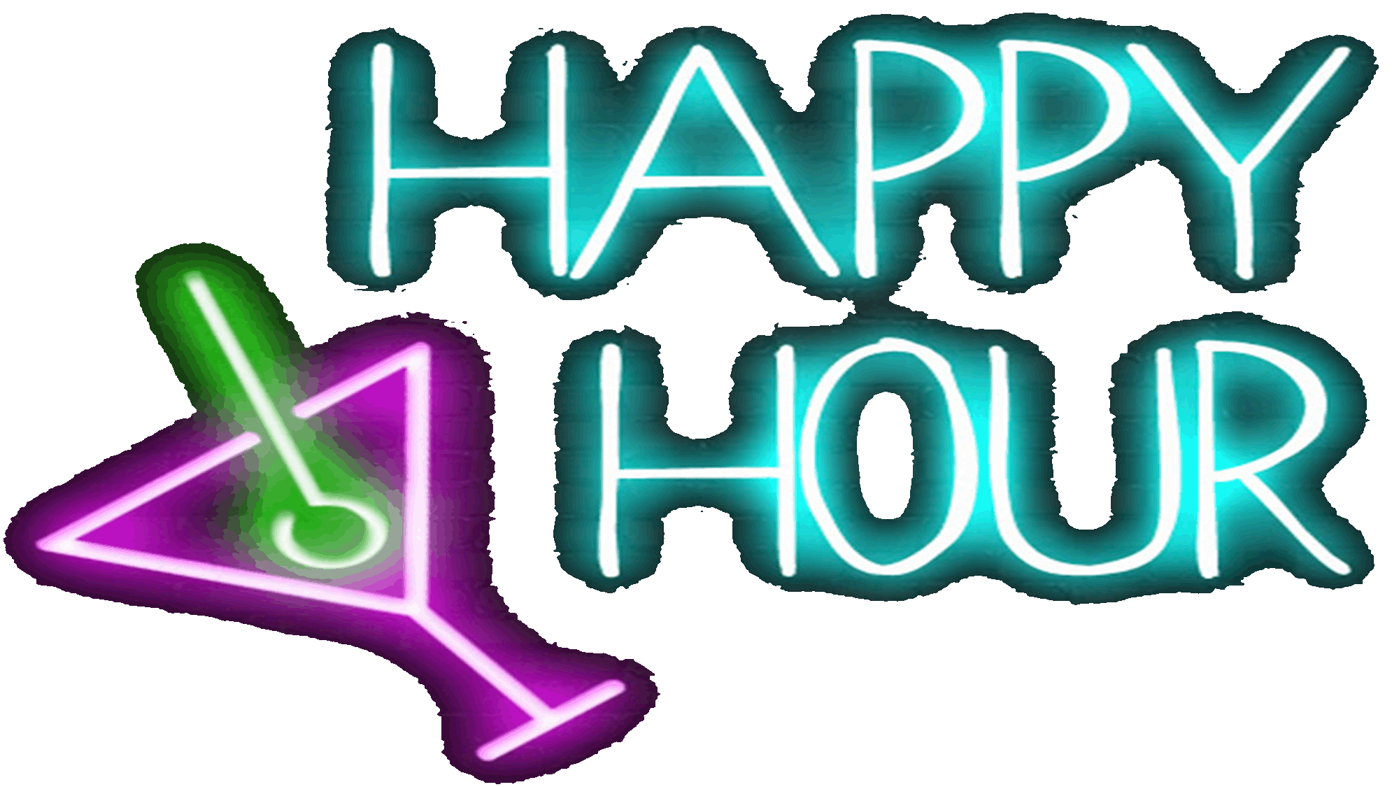 happy hour neon bar sign nb